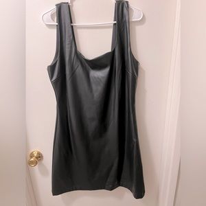 Women’s Pleather Black Dress- Size Large